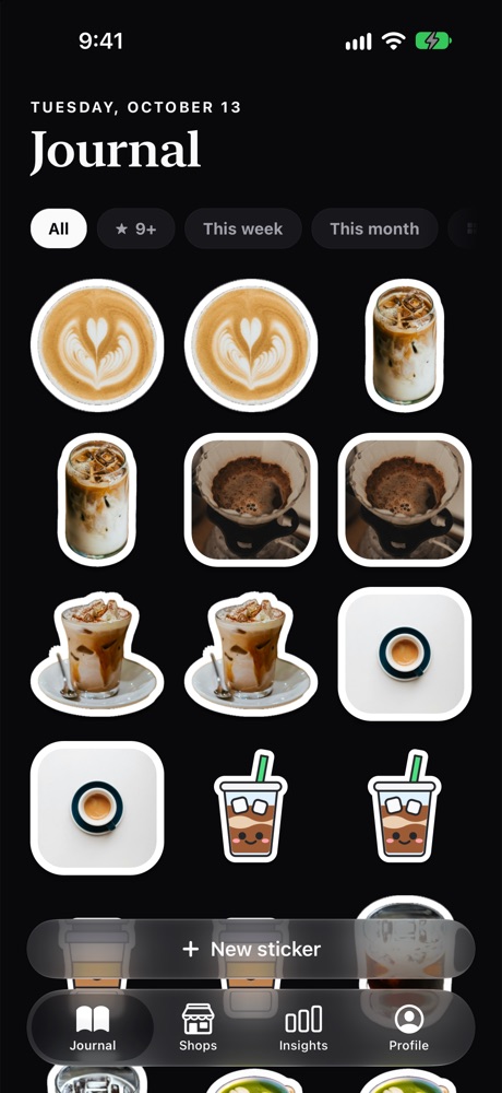 The sticker journal